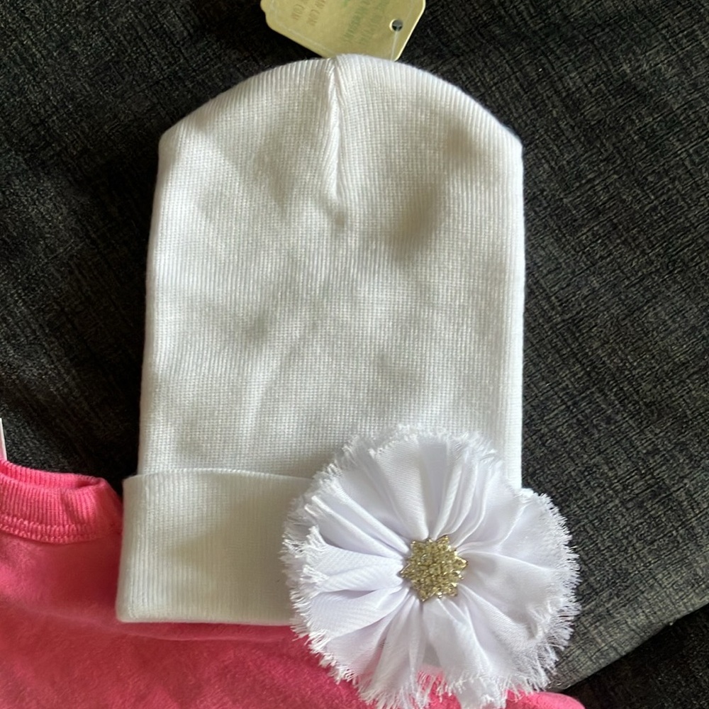 Little Mish 2 Piece Baby Swing Diaper Set, Checkered Star Size 3M AND White Hat - Picture 8 of 9